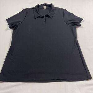 ALO Yoga Men’s Black Polo Shirt 2XL Short Sleeve Collared Performance Golf